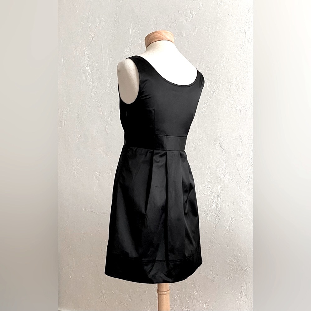 THEORY BLACK SATIN MINIDRESS MINIMALIST CHIC SIZE 2 - Picture 8 of 14